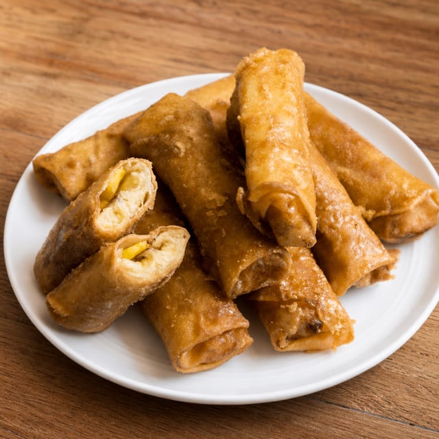 Banana Eggrolls.