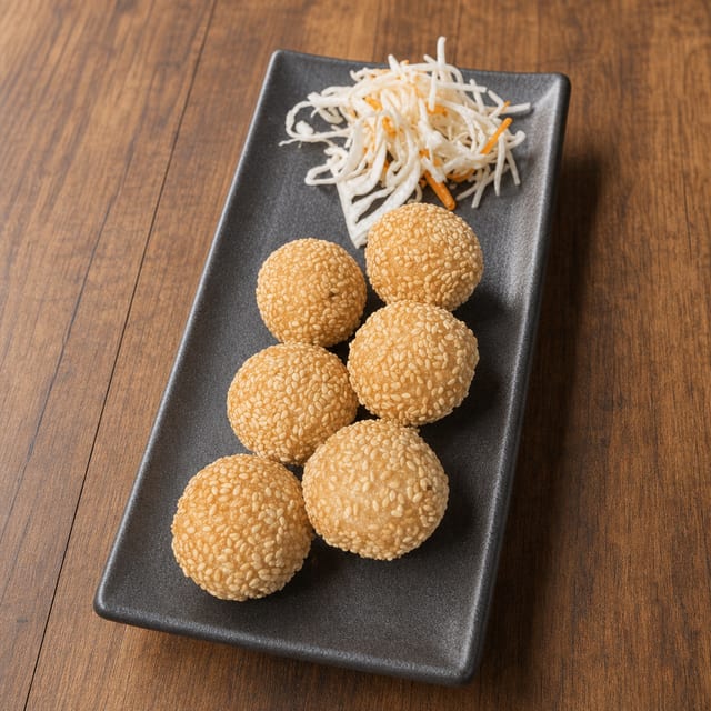 Red Bean Sesame Balls.