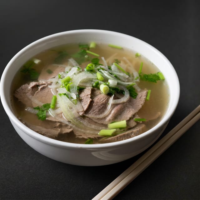 Beef Pho Noodle Soup.